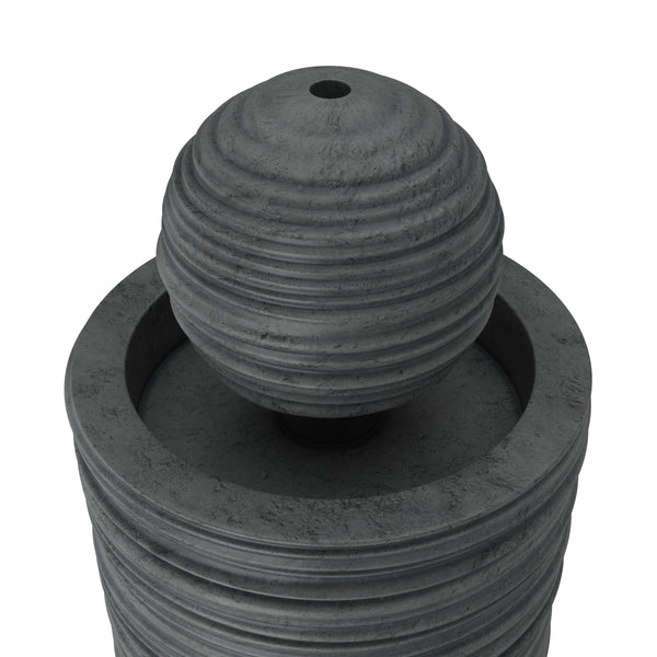 Solar Springbrunnen SOLANA 34 x 70 cm schwarz