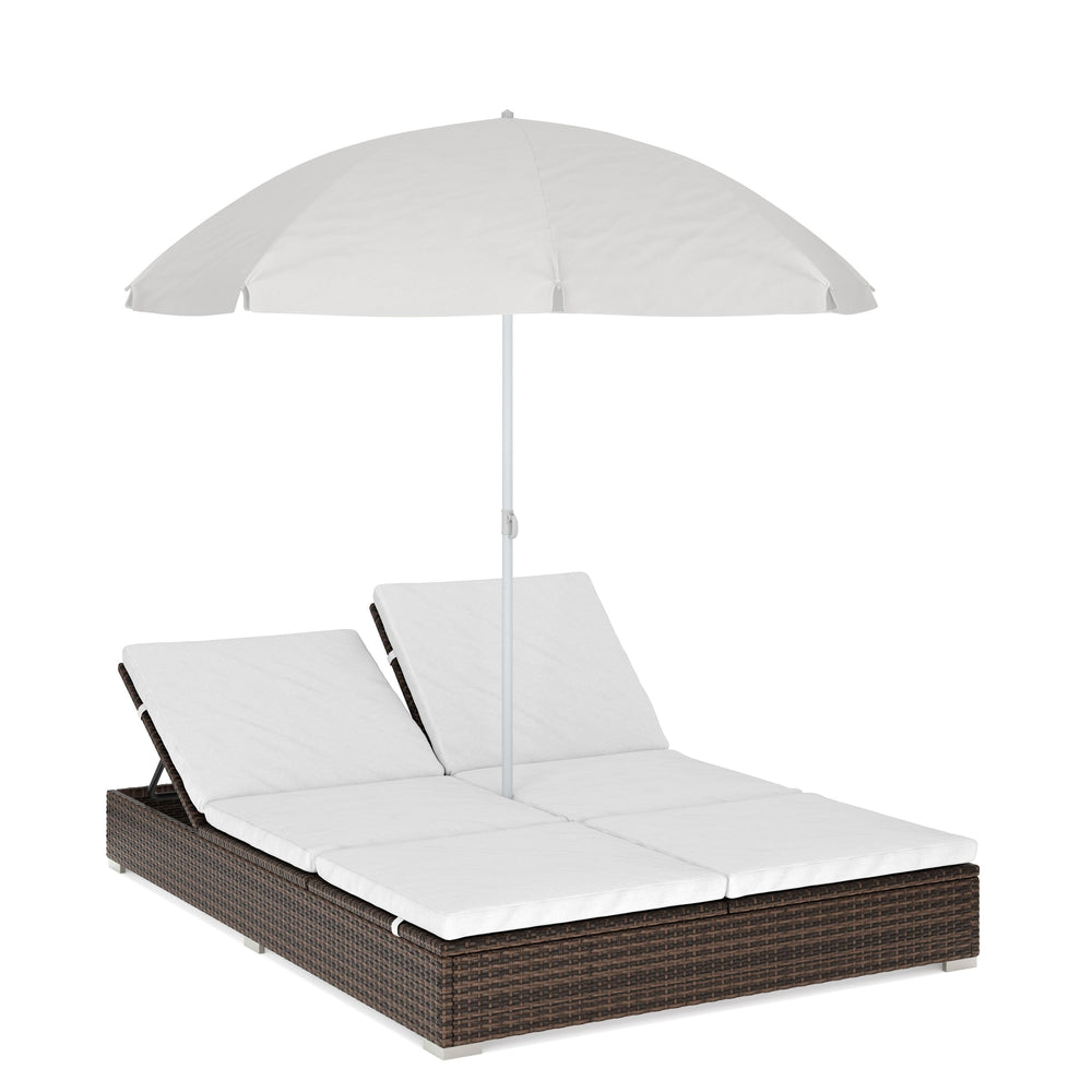Chaise longue de jardin JAMILIA marron