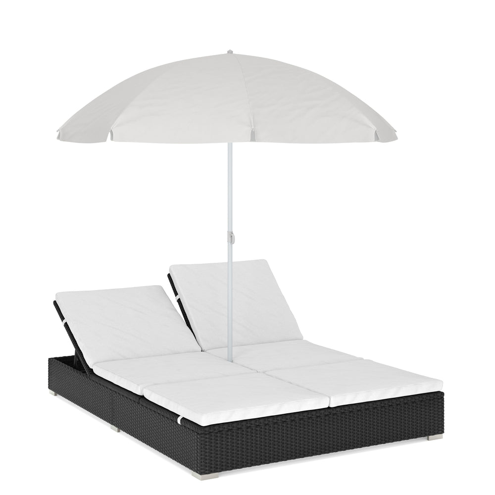 Chaise longue de jardin JAMILIA, noire