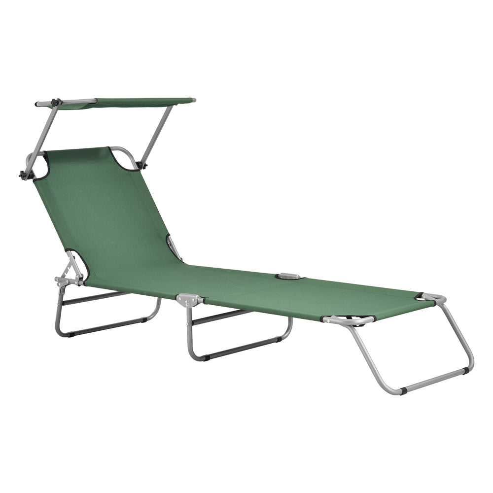 Lettino prendisole Argozelo, verde scuro