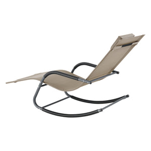 Sonnenliege Caracena 147x63x89cm Schaukelliege Beige