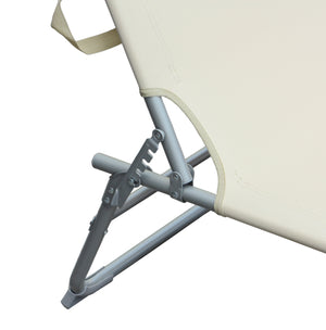 Liegestuhl Sonnenliege beige 2er Set