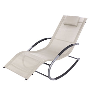 Sonnenliege Schaukelstuhl ""ANTIGUA"" beige