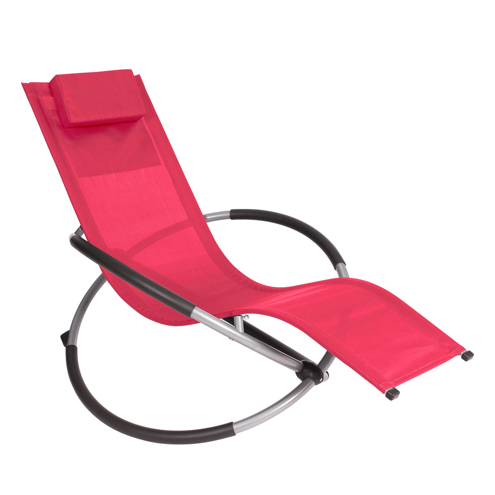 Sonnenliege Schaukelstuhl SAMANA rot