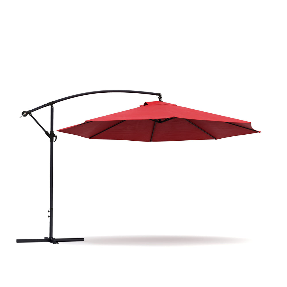 Ombrellone, ombrellone a sbalzo, 270 cm, rosso