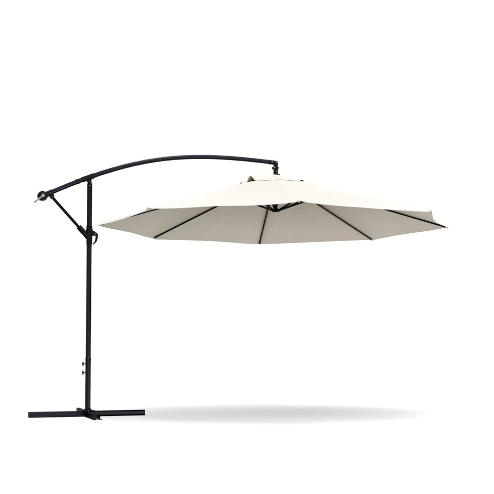 Parasol, cantilever parasol, 300cm, white