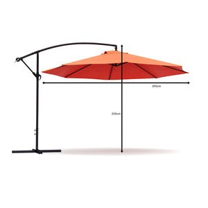 Sonnenschirm Ampelschirm 350cm orange