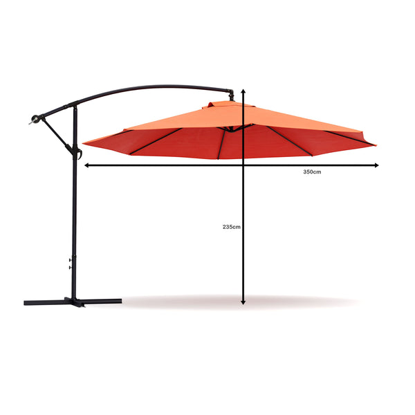 Sonnenschirm Ampelschirm 350cm orange