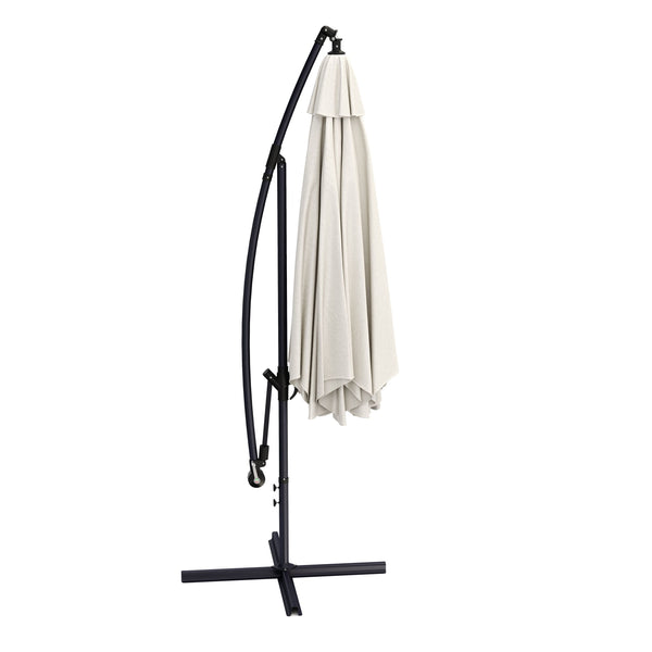 Parasol, cantilever parasol, 350cm, white