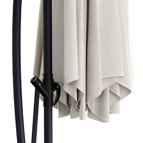 Parasol, cantilever parasol, 350cm, white