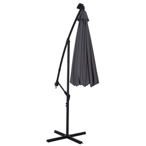 Sonnenschirm mit LED, 300 cm, anthrazit