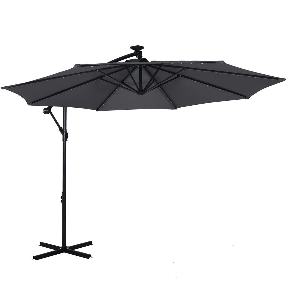 Ombrellone con luce LED, 300 cm, antracite