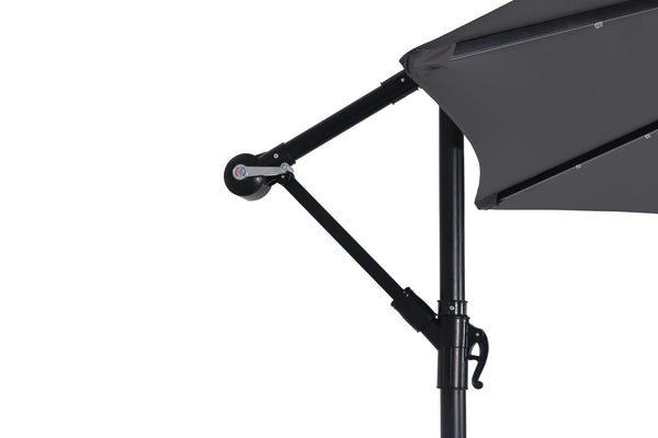 Sonnenschirm mit LED, 300 cm, anthrazit