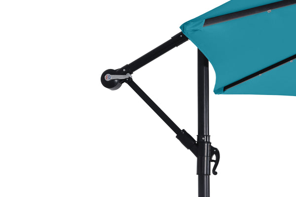 Sonnenschirm mit LED, 300 cm, blau