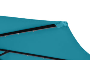 Sonnenschirm mit LED, 300 cm, blau
