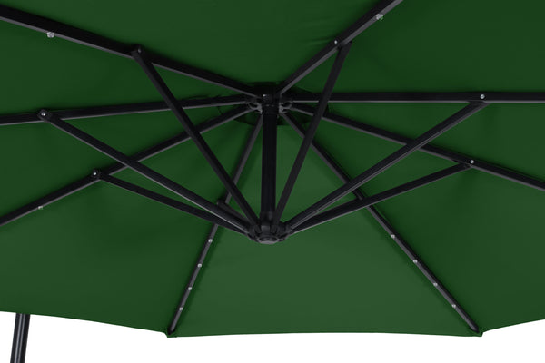 Sonnenschirm mit LED, 300 cm, grün