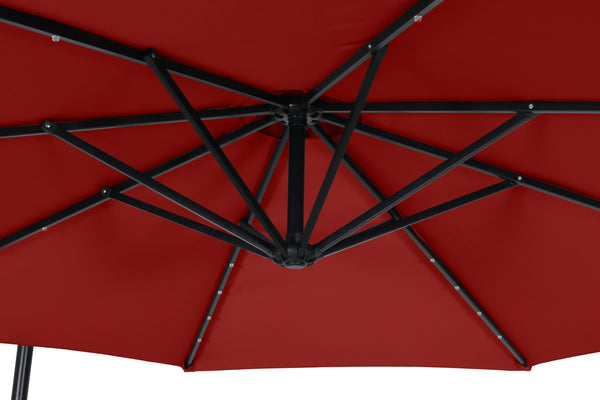 Sonnenschirm mit LED, 300 cm, rot