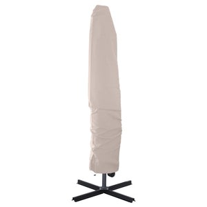 Parasol with LED, 300 cm, white