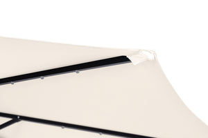 Parasol with LED, 300 cm, white