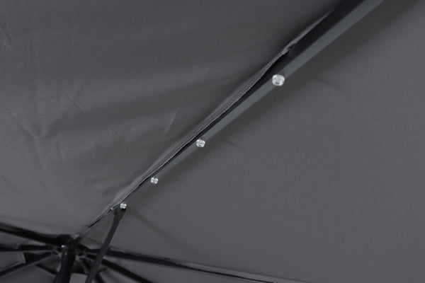 Sonnenschirm mit LED, 350 cm, anthrazit