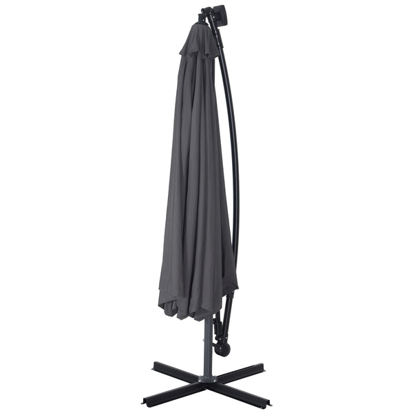 Sonnenschirm mit LED, 350 cm, anthrazit