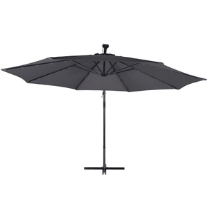 Sonnenschirm mit LED, 350 cm, anthrazit