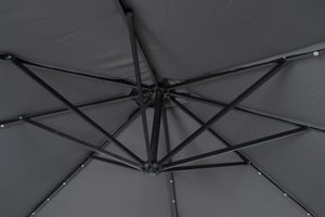 Sonnenschirm mit LED, 350 cm, anthrazit