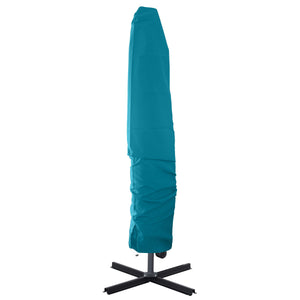 Sonnenschirm mit LED, 350 cm, blau