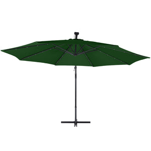 Sonnenschirm mit LED, 350 cm, grün
