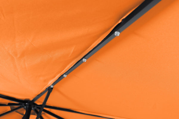 Sonnenschirm mit LED, 350 cm, orange