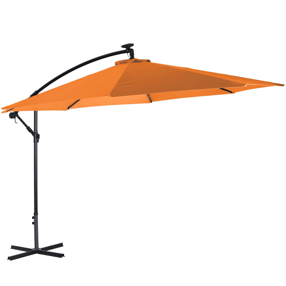 Ombrellone con LED, 350 cm, arancione