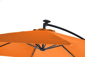 Sonnenschirm mit LED, 350 cm, orange