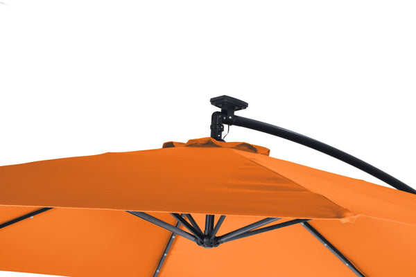 Sonnenschirm mit LED, 350 cm, orange