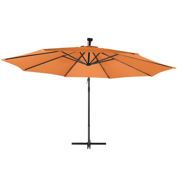 Sonnenschirm mit LED, 350 cm, orange