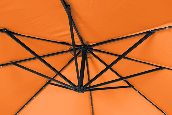 Sonnenschirm mit LED, 350 cm, orange