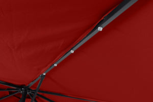 Sonnenschirm mit LED, 350 cm, rot