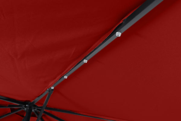 Sonnenschirm mit LED, 350 cm, rot