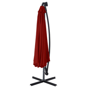 Sonnenschirm mit LED, 350 cm, rot