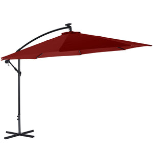 Sonnenschirm mit LED, 350 cm, rot