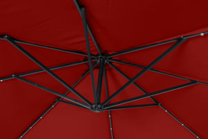 Sonnenschirm mit LED, 350 cm, rot