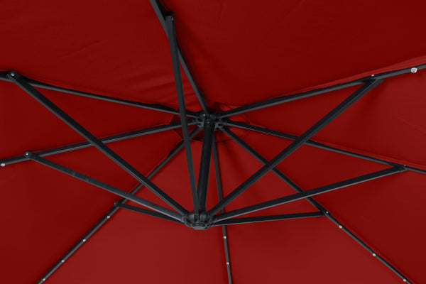 Sonnenschirm mit LED, 350 cm, rot
