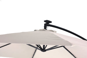 Sonnenschirm mit LED, 350 cm, weiss