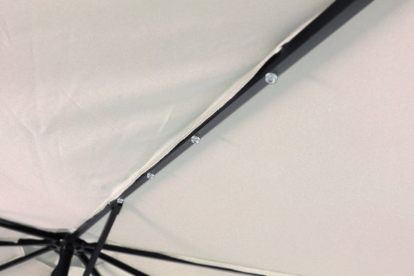 Sonnenschirm mit LED, 350 cm, weiss