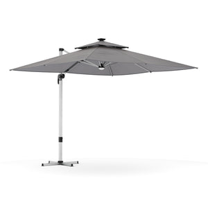 Sonnenschirm Ampelschirm SOLARIS mit LED 300 cm anthrazit