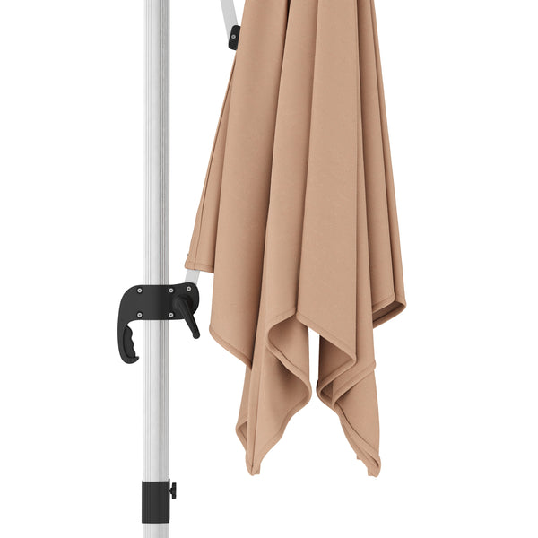 Sonnenschirm Ampelschirm SOLARIS mit LED 300 cm braun