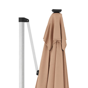 Sonnenschirm Ampelschirm SOLARIS mit LED 300 cm braun