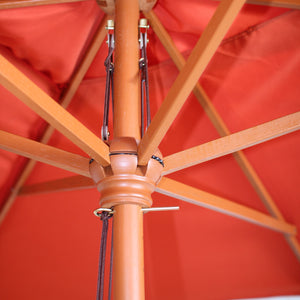 Sonnenschirm Florida Marktschirm 2x3m Holz terracotta