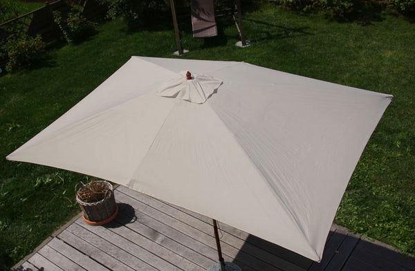 Sonnenschirm Florida Marktschirm 3x4m Holz creme