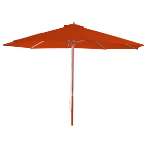 Sonnenschirm Florida Marktschirm Ø3.5m Holz terracotta