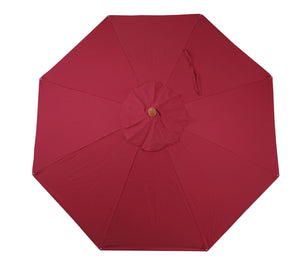 Sonnenschirm JAM-C57 Holz rund Ø3m Seilzug bordeaux